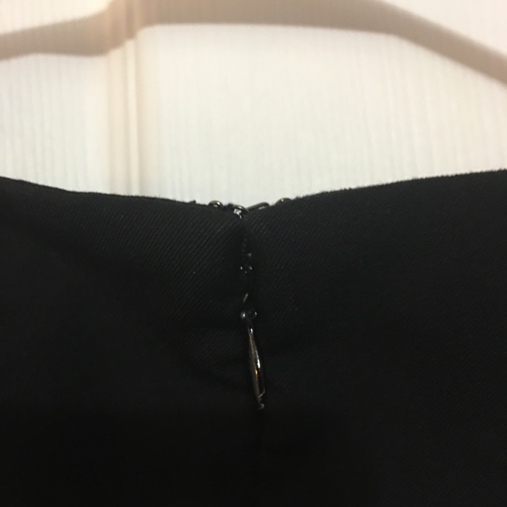 2/$15 Black A-line skirt with flowers at hem - Picture 6 of 13